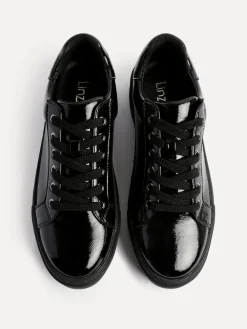 Discount Linzi Black Reset Lace-Up Flatform Trainers