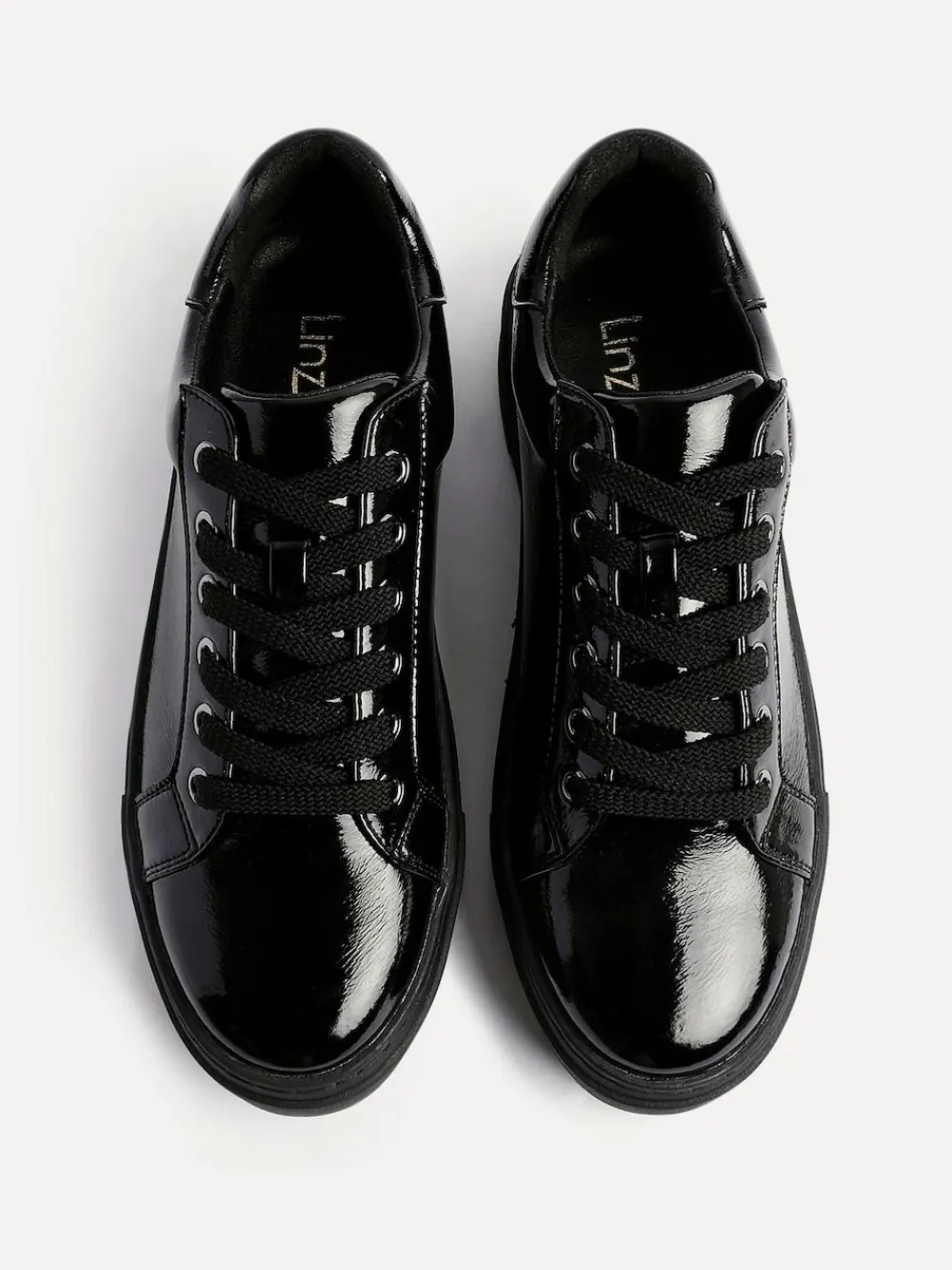 Discount Linzi Black Reset Lace-Up Flatform Trainers