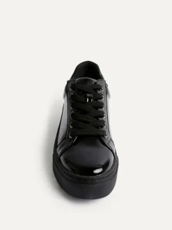 Discount Linzi Black Reset Lace-Up Flatform Trainers