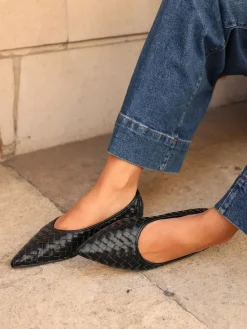 Linzi Talina Woven Pointed Toe Ballet Flats^Women Flats