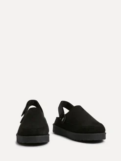 Online Linzi Teddy Slip-On Slingback Clogs Black