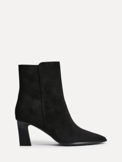 Hot Linzi Thorn Stacked Block Heel Ankle Boots Black