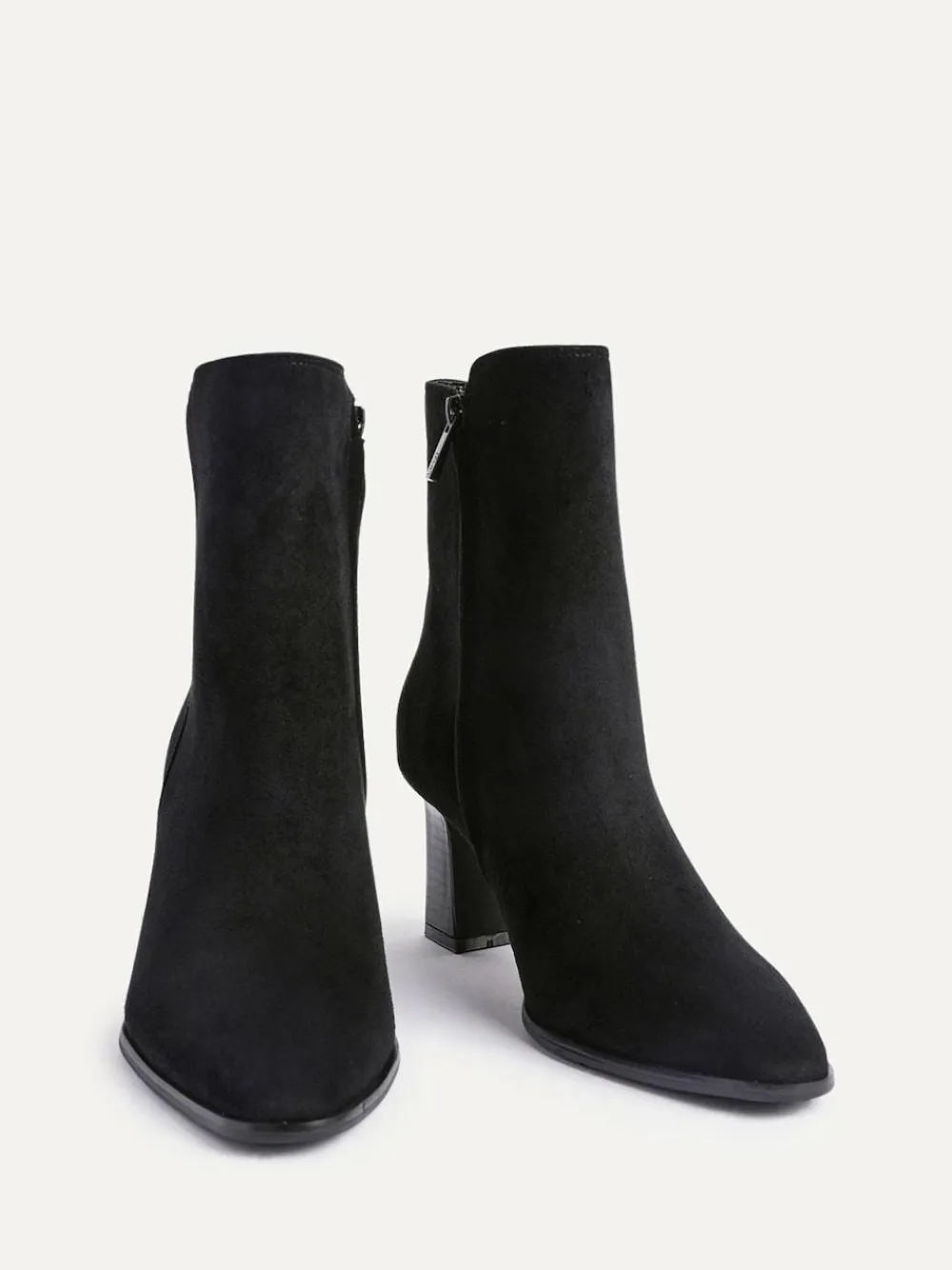 Hot Linzi Thorn Stacked Block Heel Ankle Boots Black