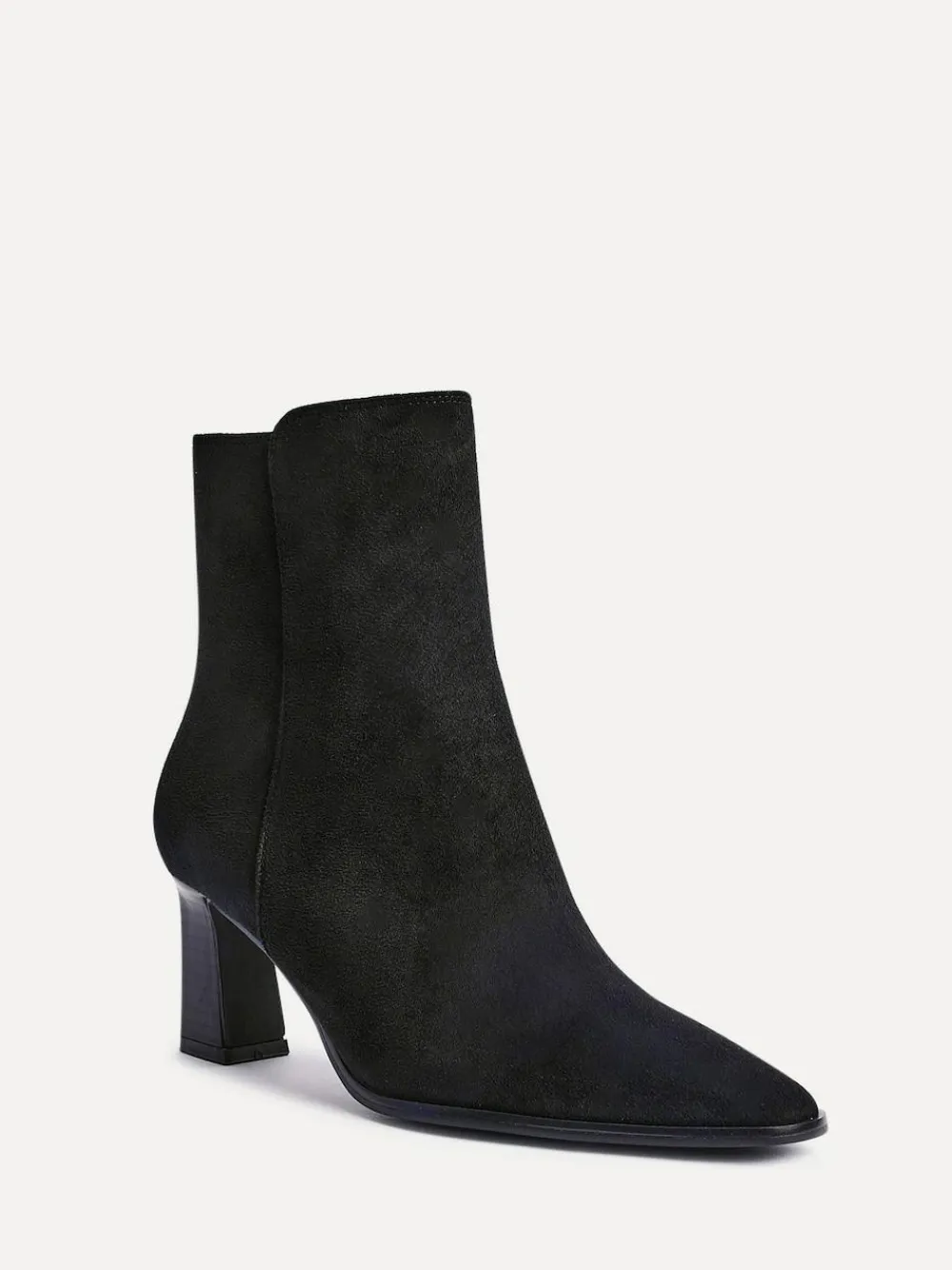 Hot Linzi Thorn Stacked Block Heel Ankle Boots Black