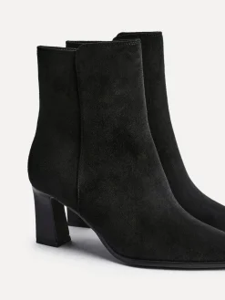 Hot Linzi Thorn Stacked Block Heel Ankle Boots Black