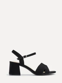 Linzi Vivian Wide Fit Heeled Sandals With Crossover Front Strap^Women Wide Fit & Extra Wide Fit|Heels