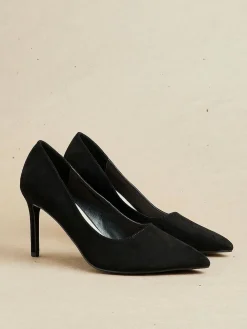 Discount Linzi Wide Fit Martina Wide Fit Stiletto Pointed Court Shoes Black