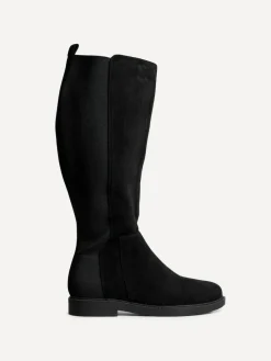 Linzi Wide Fit Wide Fit Steel High Leg Boots With Stretch Panel^Women Wide Fit & Extra Wide Fit