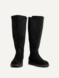 Linzi Wide Fit Wide Fit Steel High Leg Boots With Stretch Panel^Women Wide Fit & Extra Wide Fit