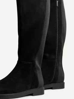 Linzi Wide Fit Wide Fit Steel High Leg Boots With Stretch Panel^Women Wide Fit & Extra Wide Fit