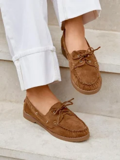 Linzi Frame Slip-On Loafers With Ruched Front Detailing^Women Flats