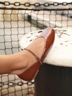 Best Linzi Hush Square Toe Mary Jane Shoes Brown