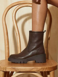 Outlet Linzi Limited Wedge Ankle Boots Brown