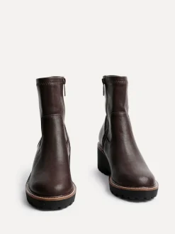 Linzi Brown Trish Stretch Wedged Heel Ankle Boots^Women Boots & Wellies|Boots