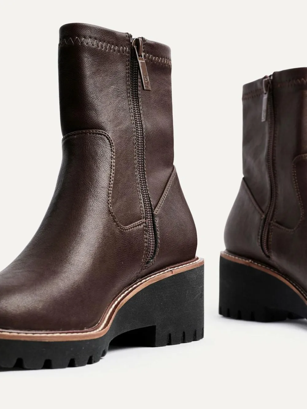 Linzi Brown Trish Stretch Wedged Heel Ankle Boots^Women Boots & Wellies|Boots