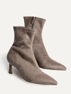 Clearance Linzi Upgrade Kitten Heel Ankle Boots Brown