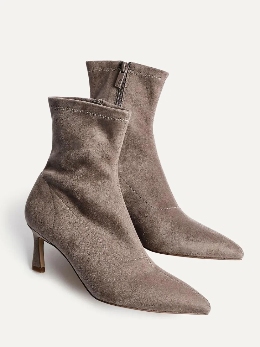 Clearance Linzi Upgrade Kitten Heel Ankle Boots Brown