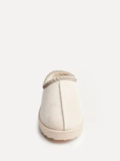 Linzi Tana Faux Suede Slip-On Slippers Cream