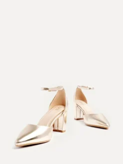 Linzi Gold Leona Closed Back Court Block Heels^Women Occasionwear