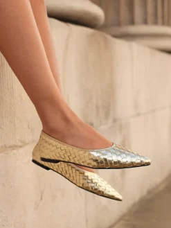 Linzi Talina Woven Pointed Toe Ballet Flats^Women Flats