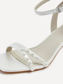 Linzi Ivory Bridal Adelaide Pearl Embellished Block Heels^Women Heels