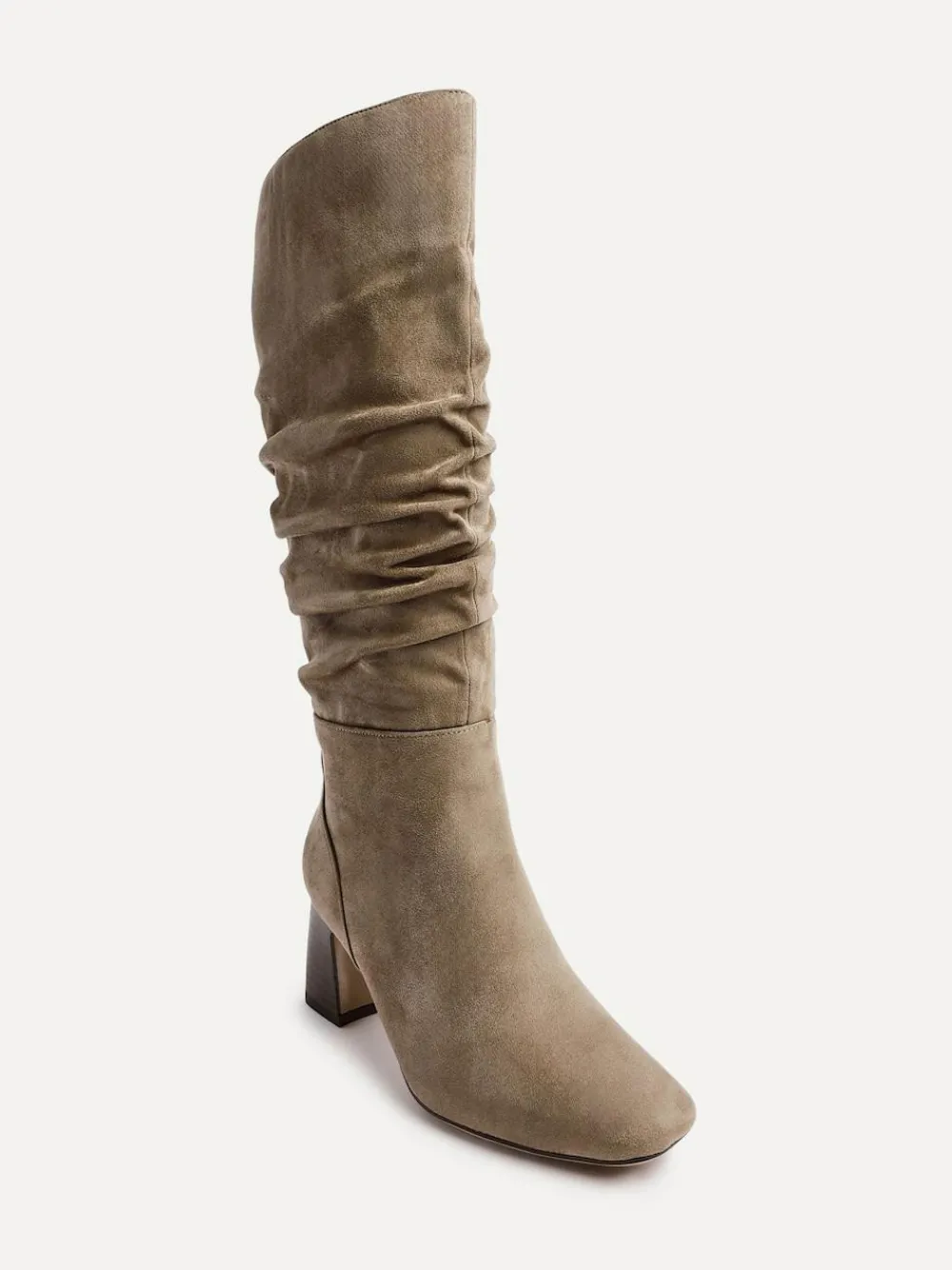 Best Linzi Alpine Ruched High Leg Boots Mocha