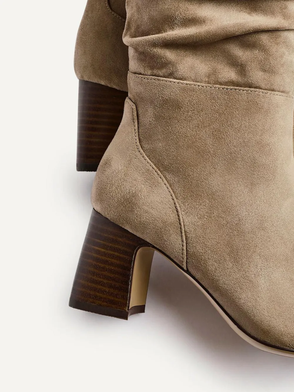 Best Linzi Alpine Ruched High Leg Boots Mocha