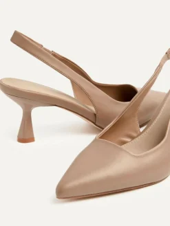 Discount Linzi Mocha Presley Stiletto Pointed Court Heels