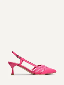 Linzi Milan Mesh Court Heels Pink