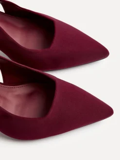 Outlet Linzi Izzie Wide Fit Slingback Court Heels Red