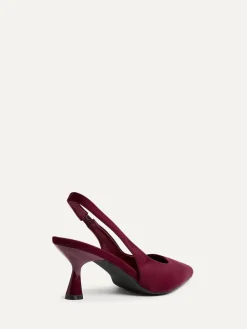 Outlet Linzi Izzie Wide Fit Slingback Court Heels Red