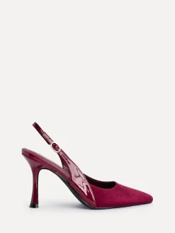 Linzi Wink Suede And Patent Mix Court Heels^Women Heels