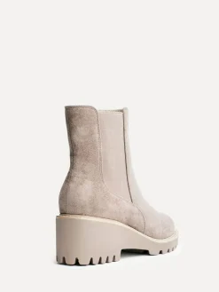Sale Linzi Taupe Attend Chelsea Wedge Boots