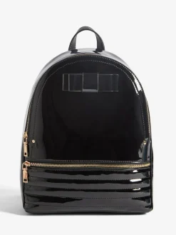 Hot Lipsy Bow Detail School Backpack Black