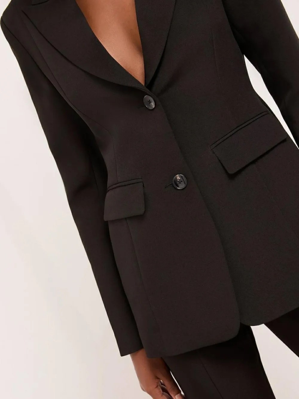 Lipsy Black Cinched Waist Fitted Blazer^Women Blazers