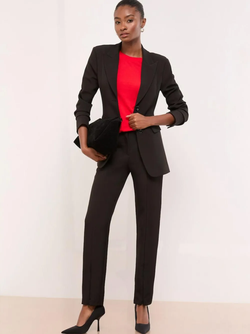 Lipsy Black Cinched Waist Fitted Blazer^Women Blazers