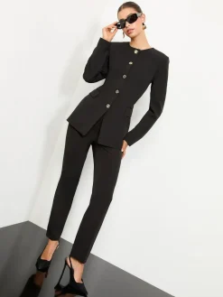 Discount Lipsy Black Collarless Blazer
