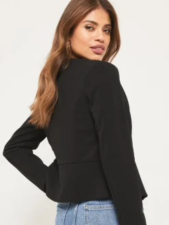 Sale Lipsy Black Cropped Collarless Blazer