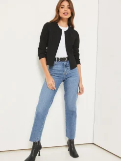 Sale Lipsy Black Cropped Collarless Blazer