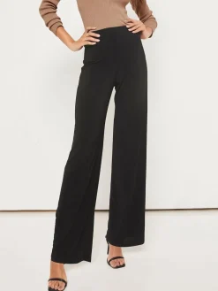New Lipsy Black High Waist Wide Leg Trousers