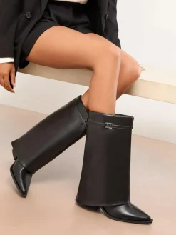 Clearance Lipsy Black Knee High Boots