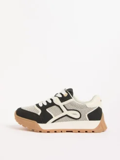 Clearance Lipsy Lace Up Chunky Runner Sports Trainers Black