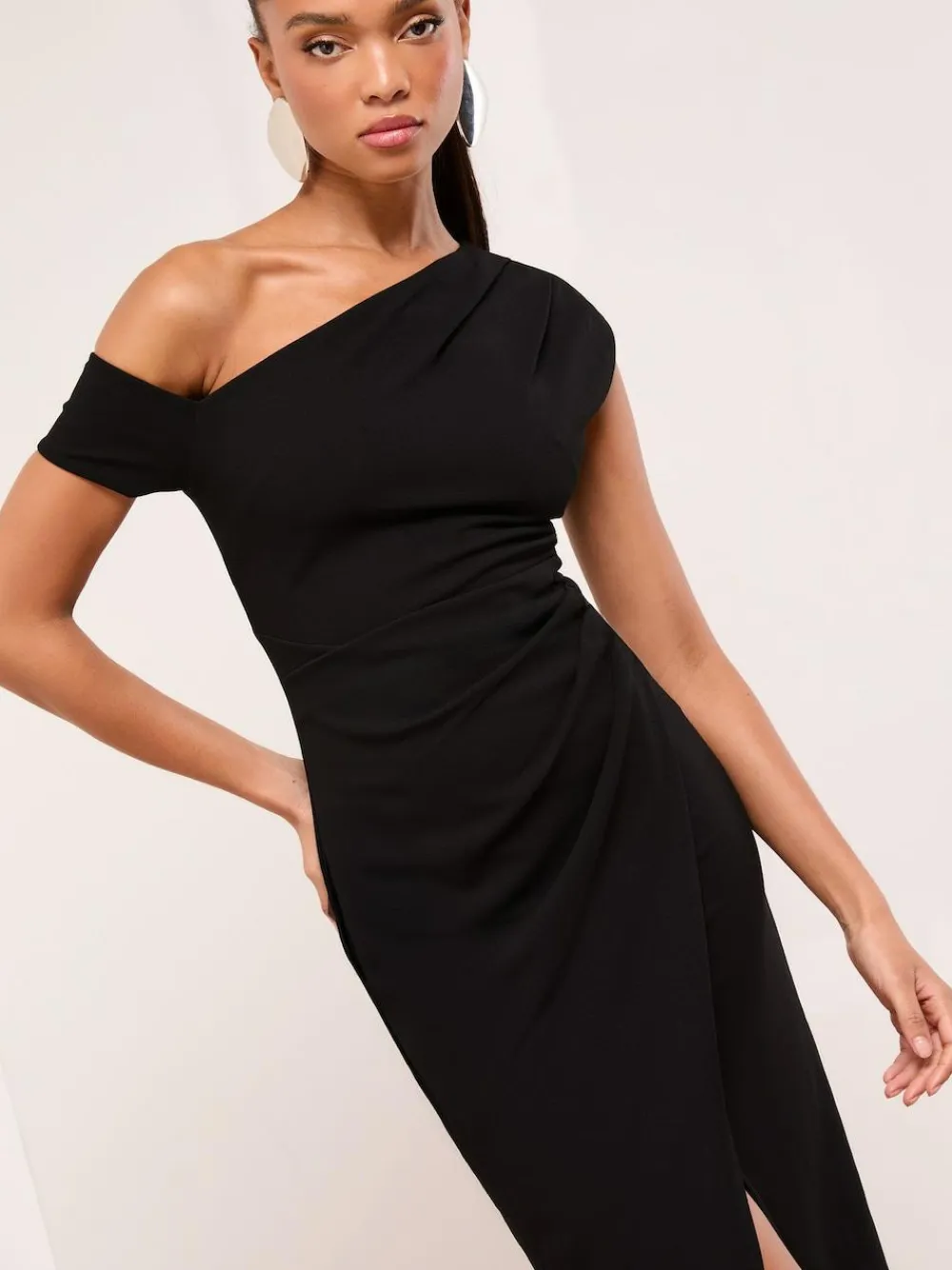 Lipsy Petite Off The Shoulder Gathered Waist Midi Dress^Women Occasion Dresses|Midi Dresses