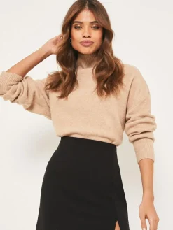 Discount Lipsy Black Petite Split Side Mini Skirt