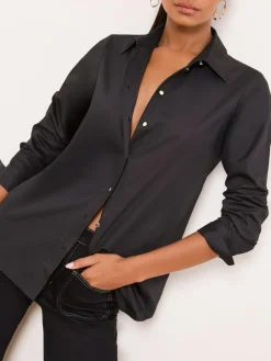 Lipsy Poplin Shirt Black
