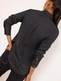 Lipsy Poplin Shirt Black