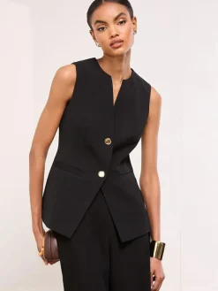 Outlet Lipsy Black Premium Tailored Waistcoat