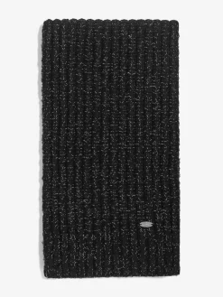 Clearance Lipsy Shimmer Ribbed Scarf Black