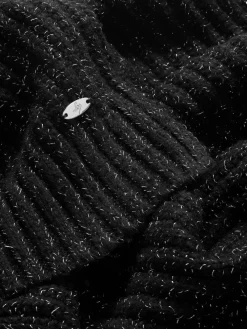 Clearance Lipsy Shimmer Ribbed Scarf Black