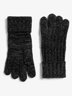 Lipsy Shimmer Ribbed Knitted Gloves^Women Hats, Gloves & Scarves|Hats, Gloves & Scarves